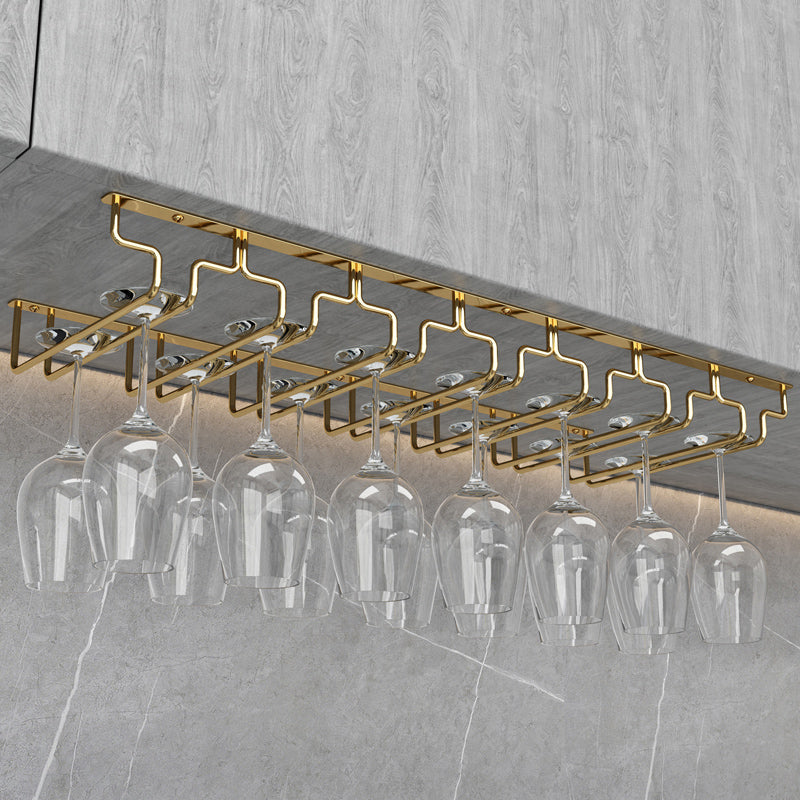 Modern Hanging Wine Glass Rack Metal Glass & Stemware Holder for Kitchen