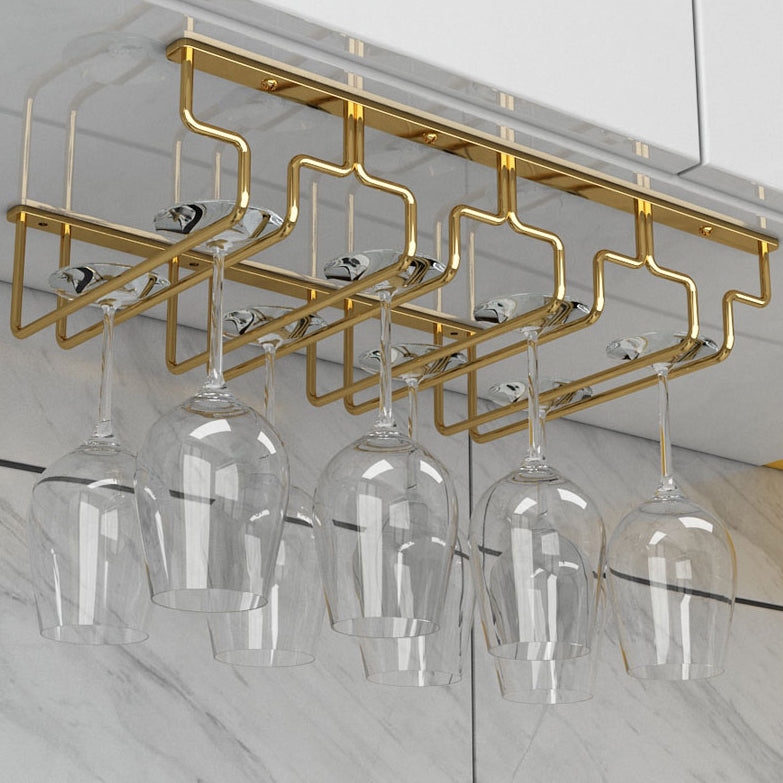 Modern Hanging Wine Glass Rack Metal Glass & Stemware Holder for Kitchen