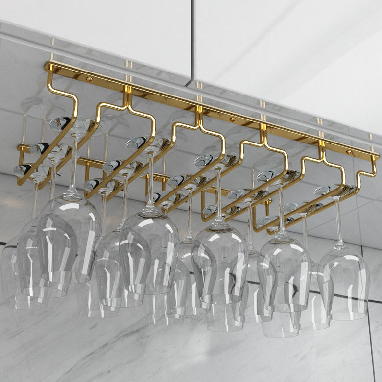 Modern Hanging Wine Glass Rack Metal Glass & Stemware Holder for Kitchen