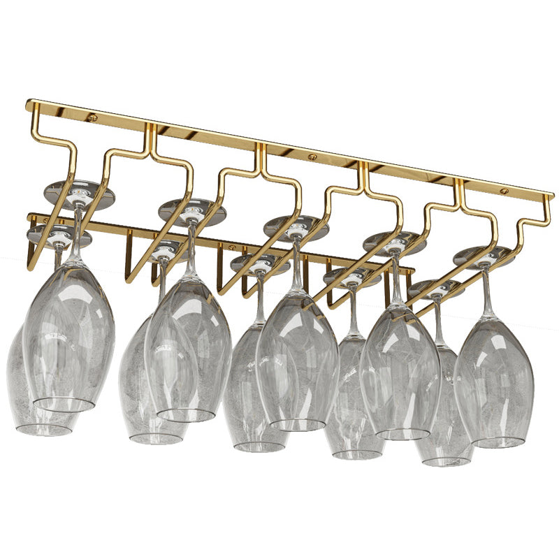 Modern Hanging Wine Glass Rack Metal Glass & Stemware Holder for Kitchen