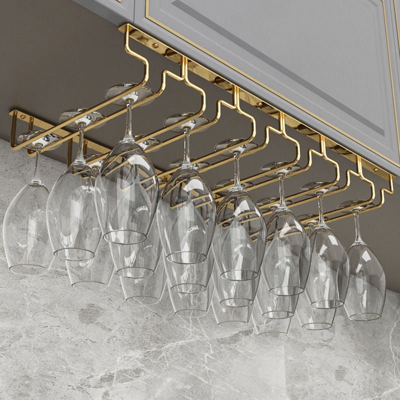 Modern Hanging Wine Glass Rack Metal Glass & Stemware Holder for Kitchen