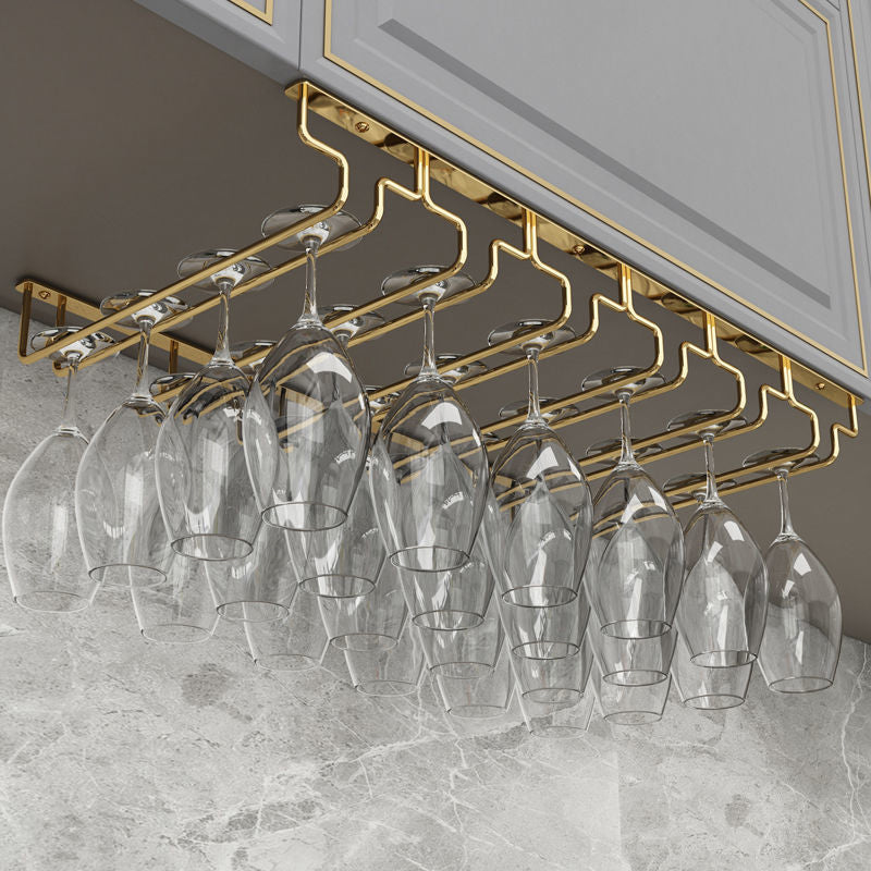 Modern Hanging Wine Glass Rack Metal Glass & Stemware Holder for Kitchen