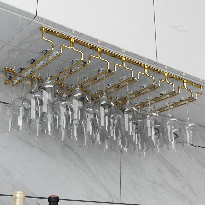 Modern Hanging Wine Glass Rack Metal Glass & Stemware Holder for Kitchen