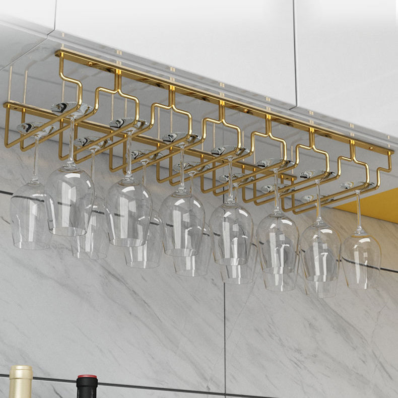 Modern Hanging Wine Glass Rack Metal Glass & Stemware Holder for Kitchen