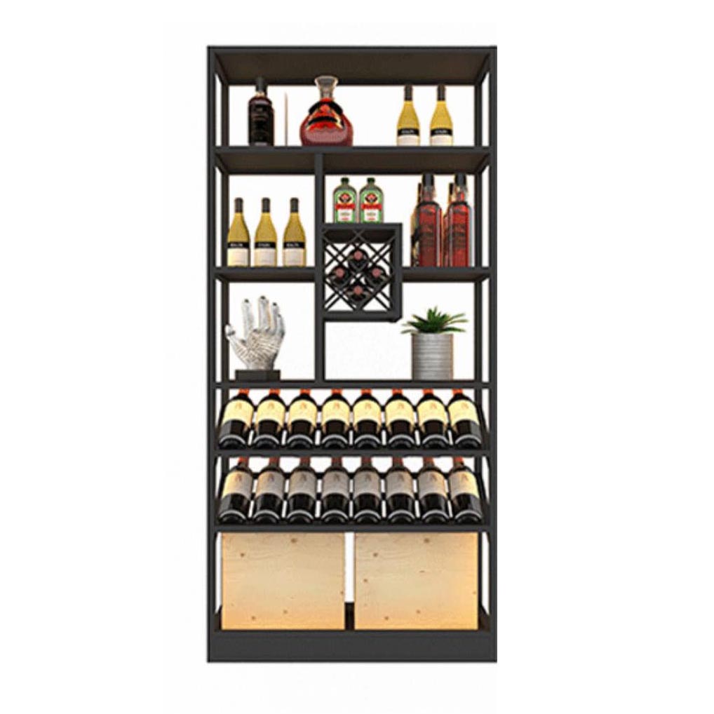Freestanding Luxury Wine Jail Metal with Shelf Wine Rack Kit 11.8"Wide
