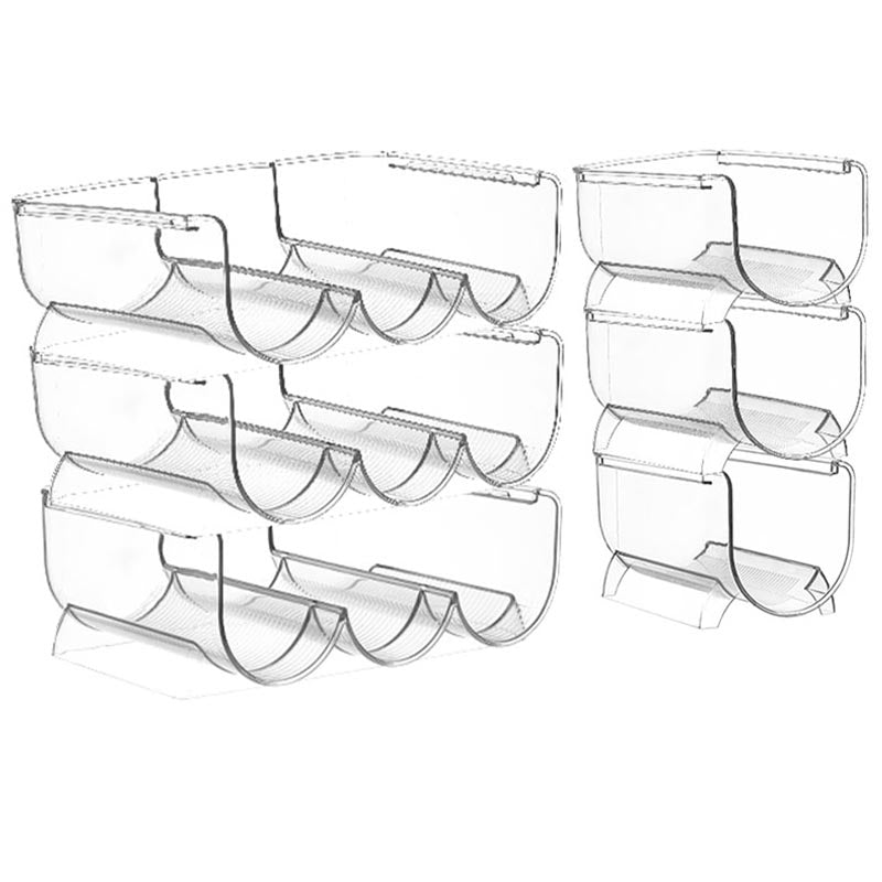 Modern Acrylic Wine Rack Bottle Tabletop Or Countertop Free-Stand Bottle Holder in Clear