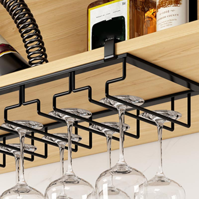 Modern Hanging Wine Glass Rack Metal Glass & Stemware Holder under Cabinet