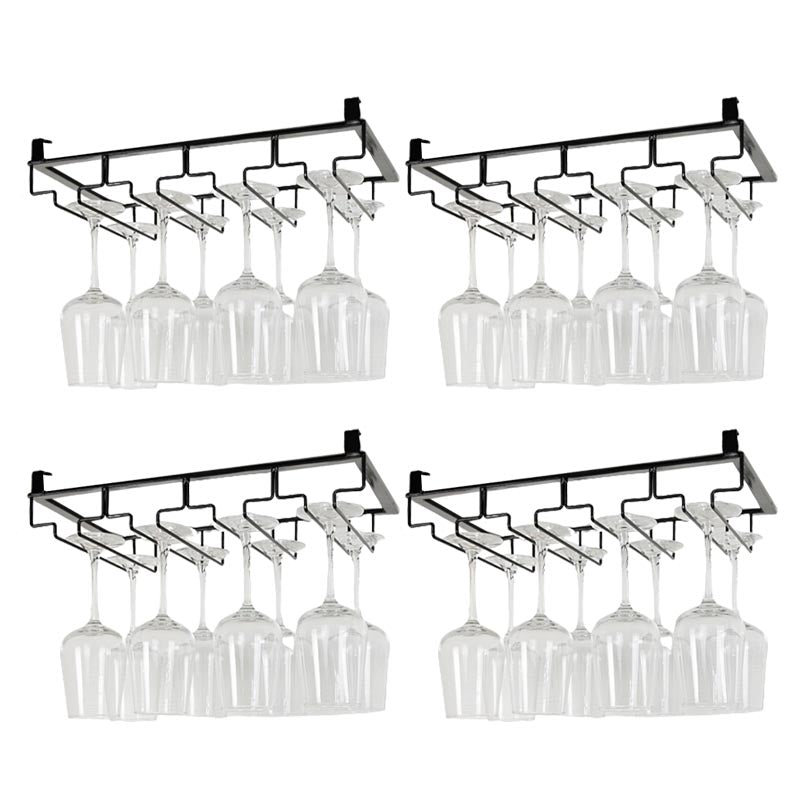 Modern Hanging Wine Glass Rack Metal Glass & Stemware Holder under Cabinet