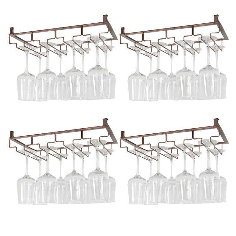 Modern Hanging Wine Glass Rack Metal Glass & Stemware Holder under Cabinet
