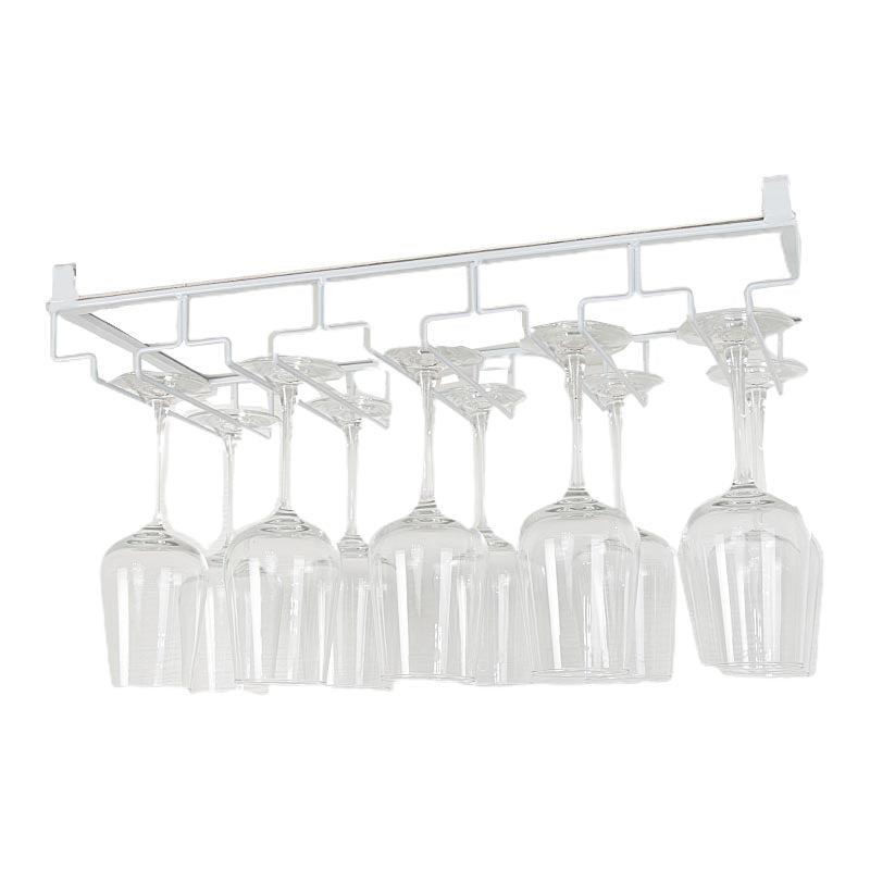 Modern Hanging Wine Glass Rack Metal Glass & Stemware Holder under Cabinet