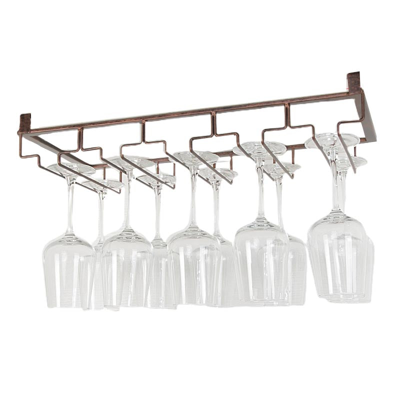 Modern Hanging Wine Glass Rack Metal Glass & Stemware Holder under Cabinet