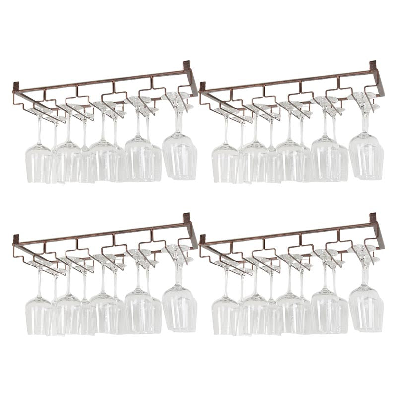 Modern Hanging Wine Glass Rack Metal Glass & Stemware Holder under Cabinet
