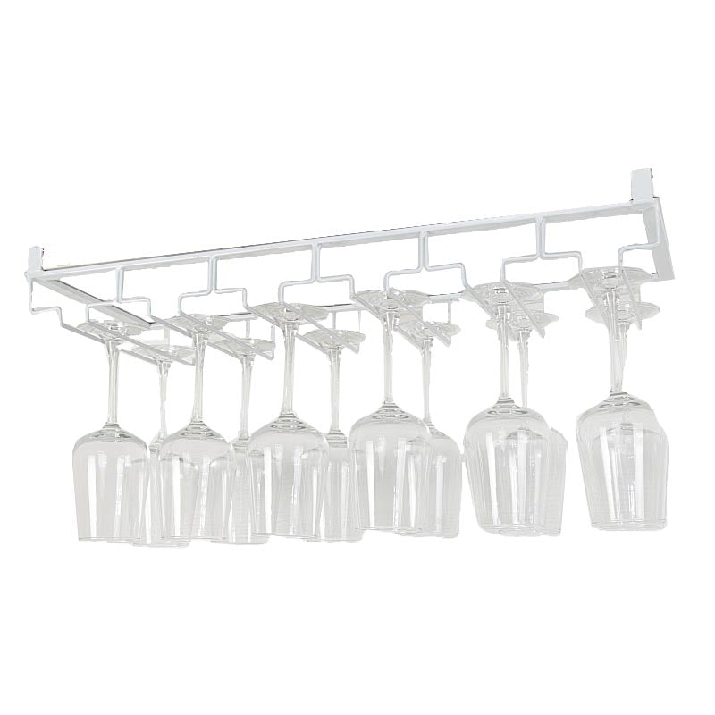 Modern Hanging Wine Glass Rack Metal Glass & Stemware Holder under Cabinet