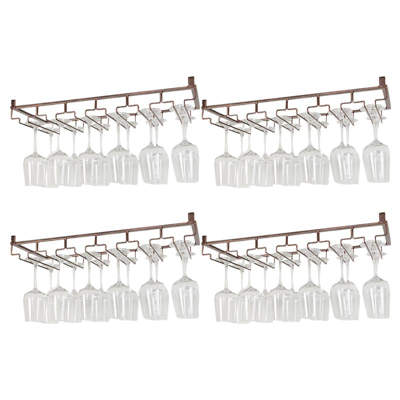 Modern Hanging Wine Glass Rack Metal Glass & Stemware Holder under Cabinet