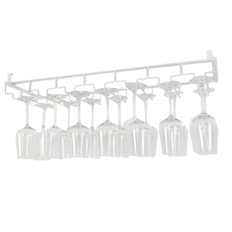 Modern Hanging Wine Glass Rack Metal Glass & Stemware Holder under Cabinet