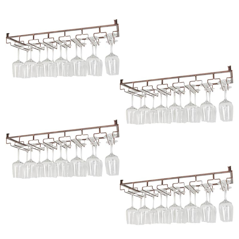Modern Hanging Wine Glass Rack Metal Glass & Stemware Holder under Cabinet