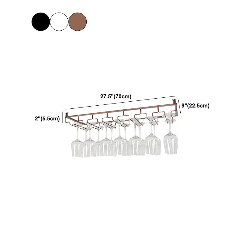 Modern Hanging Wine Glass Rack Metal Glass & Stemware Holder under Cabinet