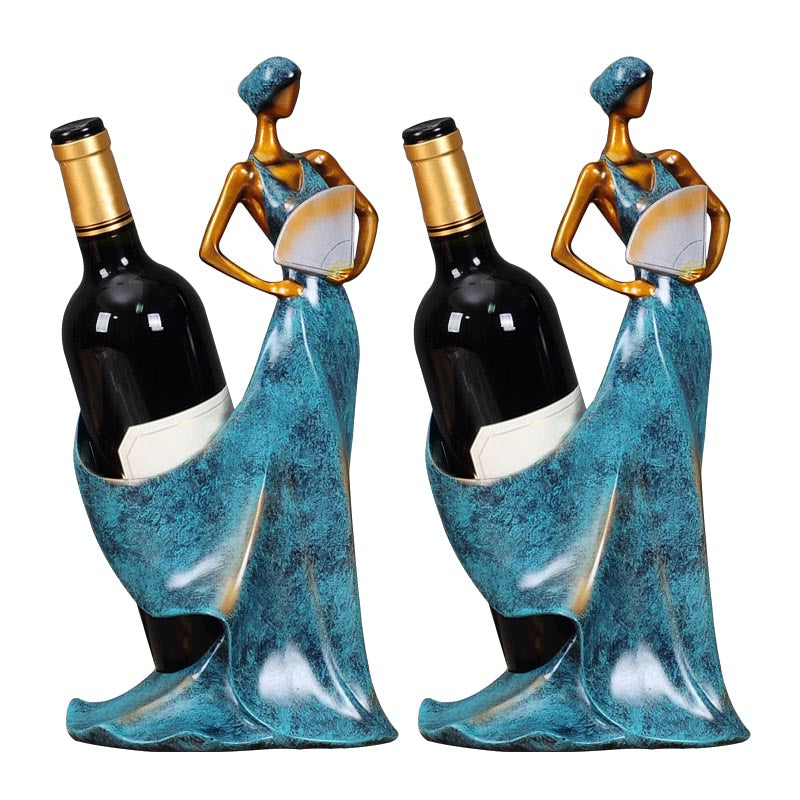 Luxury Tabletop Bottle Wine Rack Resin Wine Bottle Holder for Living Room