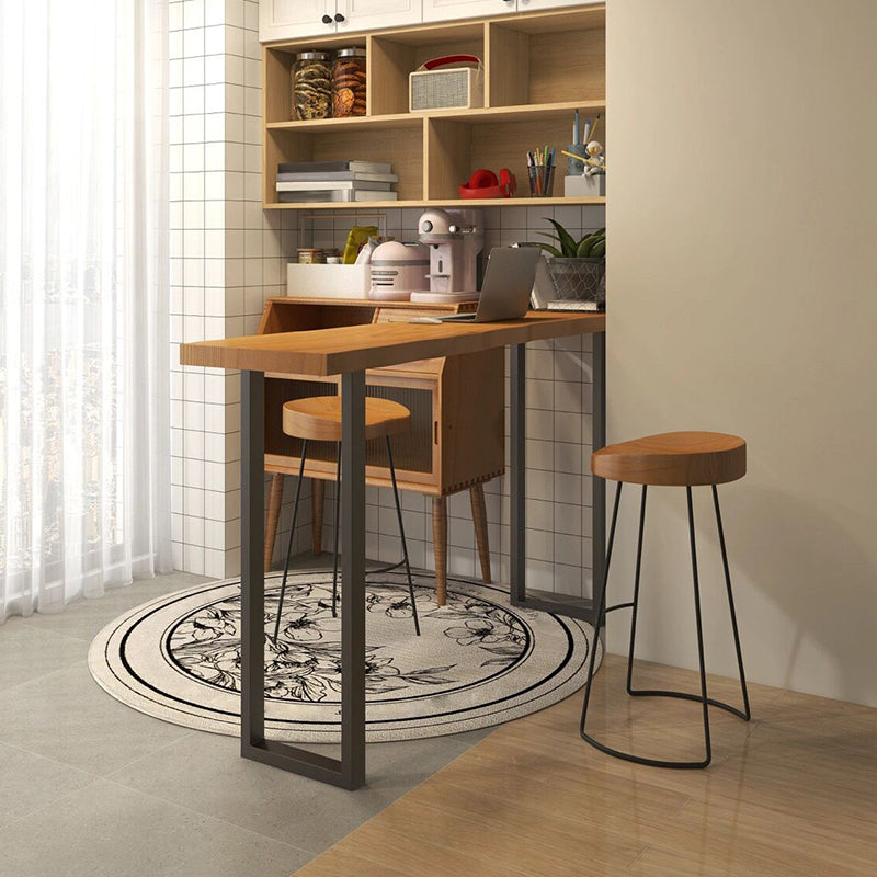 1/2/3 Pieces Modern Rectangle Pub Table Set Solid Wood Bistro Table Set