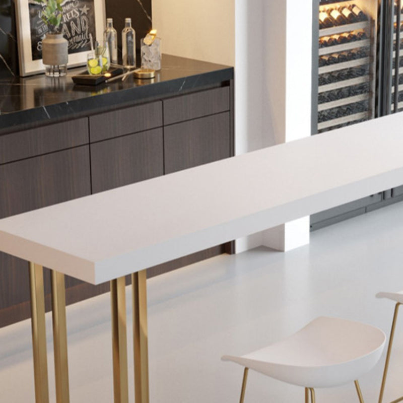 1/2/3 Pieces Modern Rectangle Pub Table Set Solid Wood Counter Table with Backless Stools