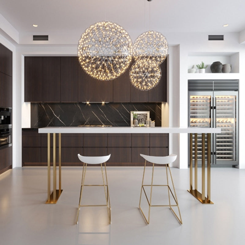 1/2/3 Pieces Modern Rectangle Pub Table Set Solid Wood Counter Table with Backless Stools