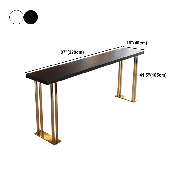 1/2/3 Pieces Modern Rectangle Pub Table Set Solid Wood Counter Table with Backless Stools