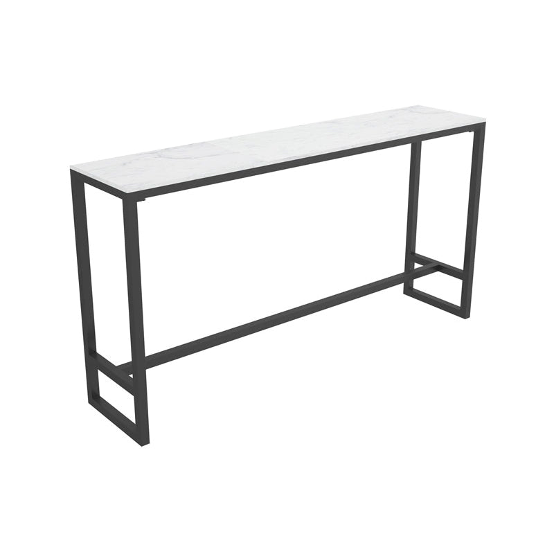 Modern 1/2/7 Pieces Bar Table Set Rectangle Stone Counter Table with Stools for Balcony