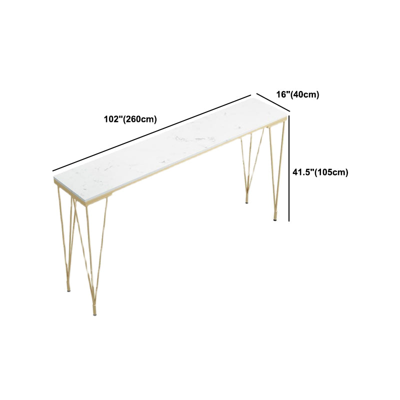 Glam 1/3/4/7 Pieces Bar Table Set Rectangle Stone Counter Table with High Stools