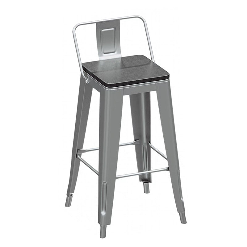 1/3/4 Pieces Industrial Bar Stool and Table Set Silver Iron Bar Set