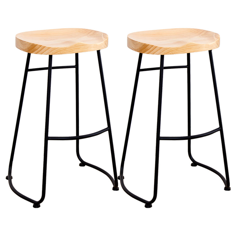 Solid Wood Bar Table Set Full Natural and Black 1/2/4 Pieces Pub Dining Set