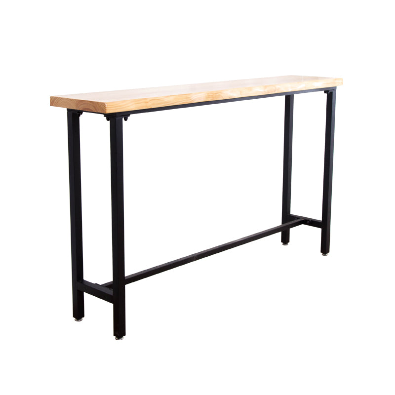 Solid Wood Bar Table Set Full Natural and Black 1/2/4 Pieces Pub Dining Set