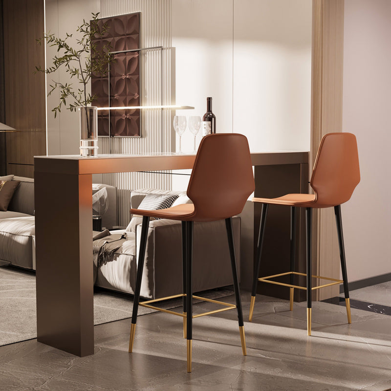 Modern 1/2/3 Pieces Bar Table Set Rectangle Stone Counter Table with Stools for Balcony