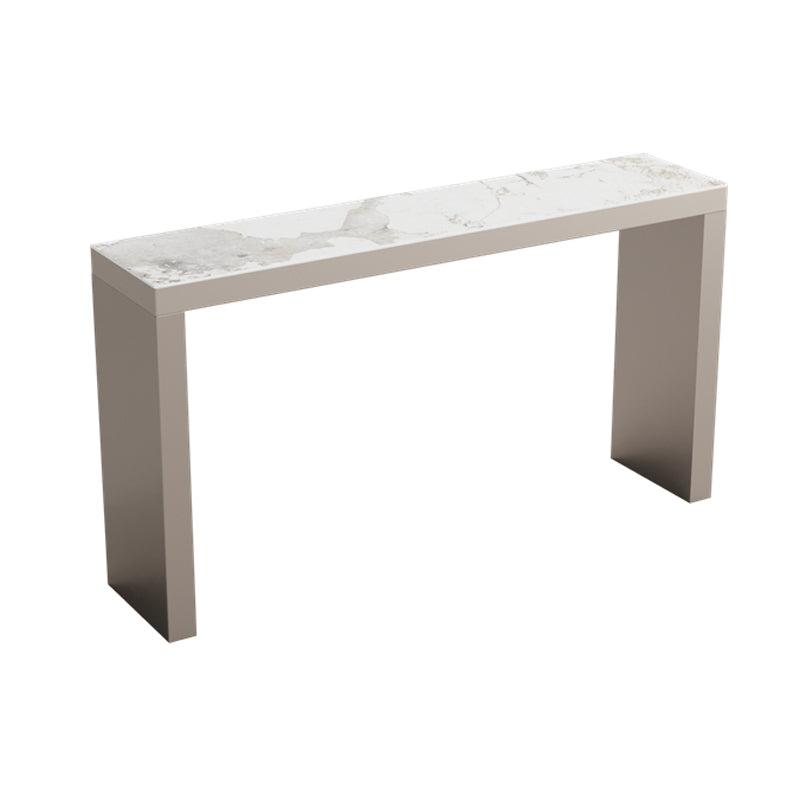 Modern 1/2/3 Pieces Bar Table Set Rectangle Stone Counter Table with Stools for Balcony