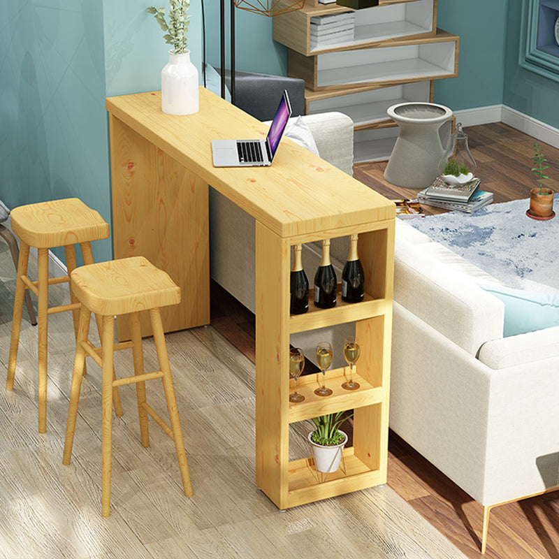 1/3 Pieces Pub Set Full Natural Modern Solid Wooden Bar table Set