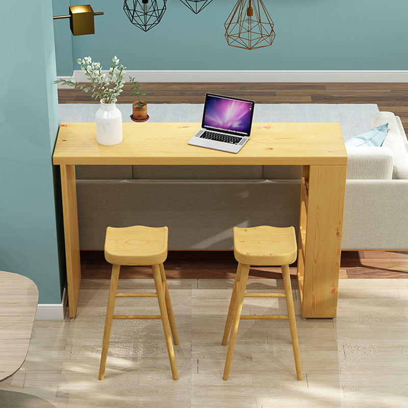 1/3 Pieces Pub Set Full Natural Modern Solid Wooden Bar table Set