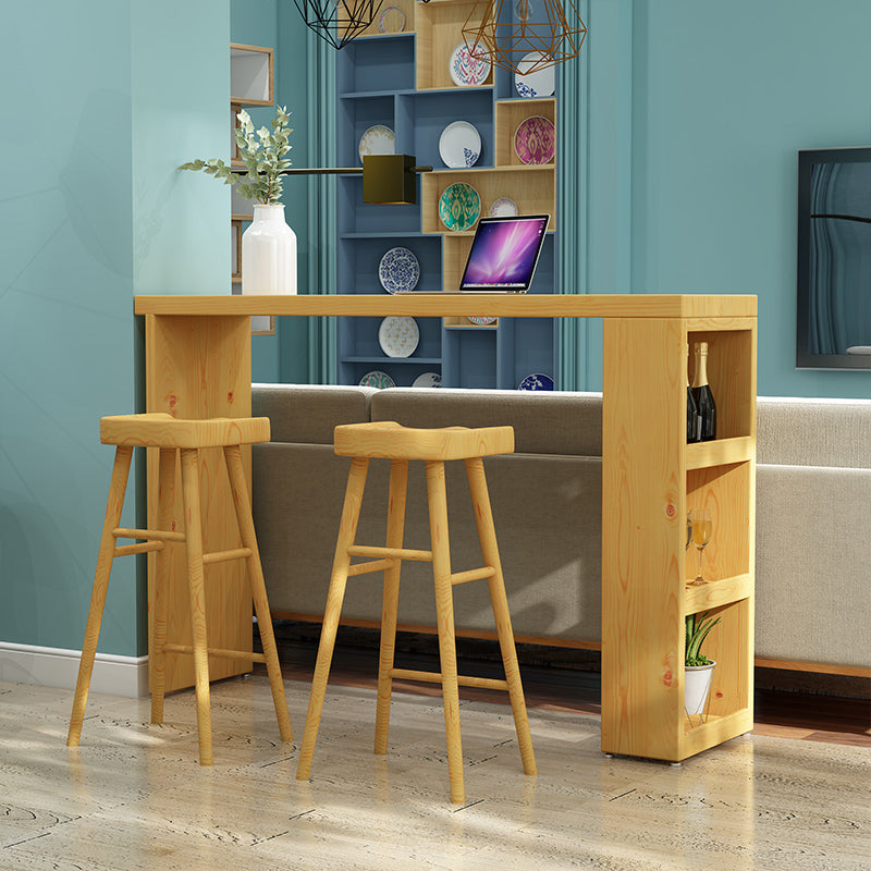 1/3 Pieces Pub Set Full Natural Modern Solid Wooden Bar table Set