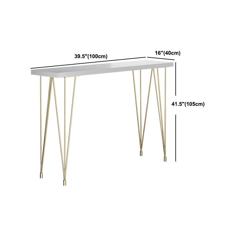 Glam Rectangle Bar Table 1/2/3 Pieces Solid Wood Counter Table with Upholstered Stools