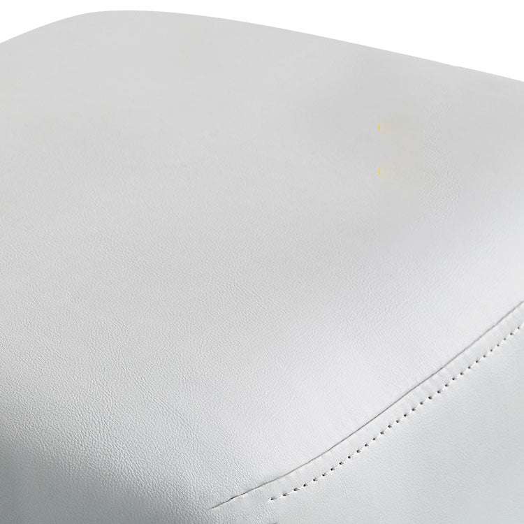 Modern Square Pouf Fade Resistant Contrast Color Faux Leather Pouf Ottoman
