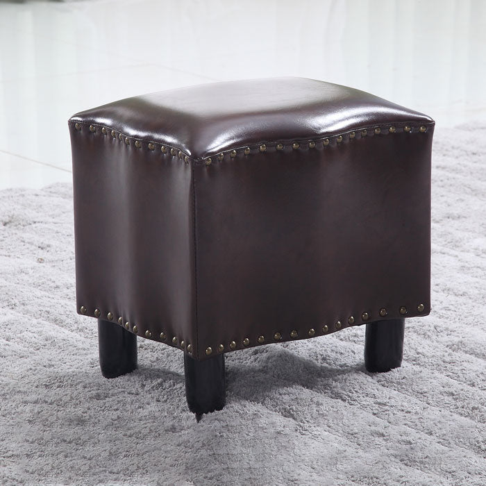 Modern Brown Standard Leather Pure Color Standard for Drawing Room