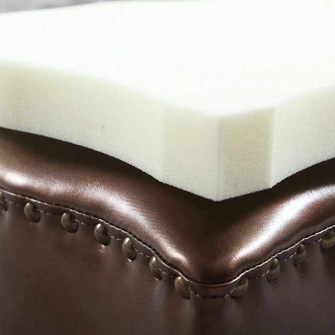 Modern Brown Standard Leather Pure Color Standard for Drawing Room