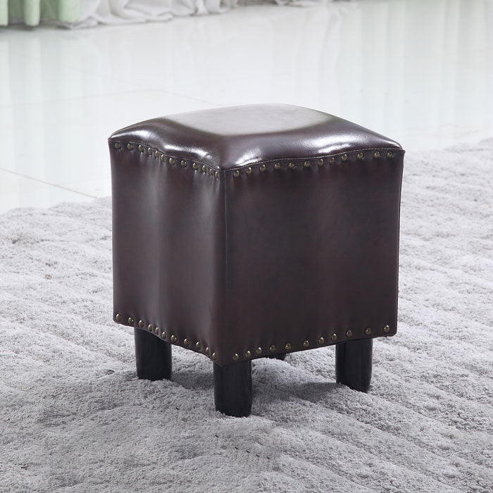 Modern Brown Standard Leather Pure Color Standard for Drawing Room