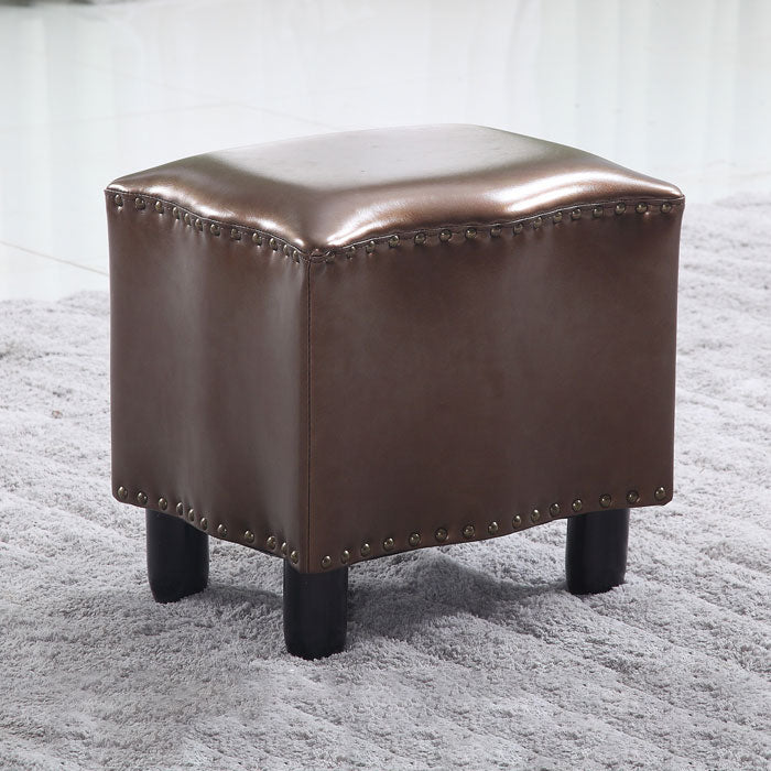 Modern Brown Standard Leather Pure Color Standard for Drawing Room