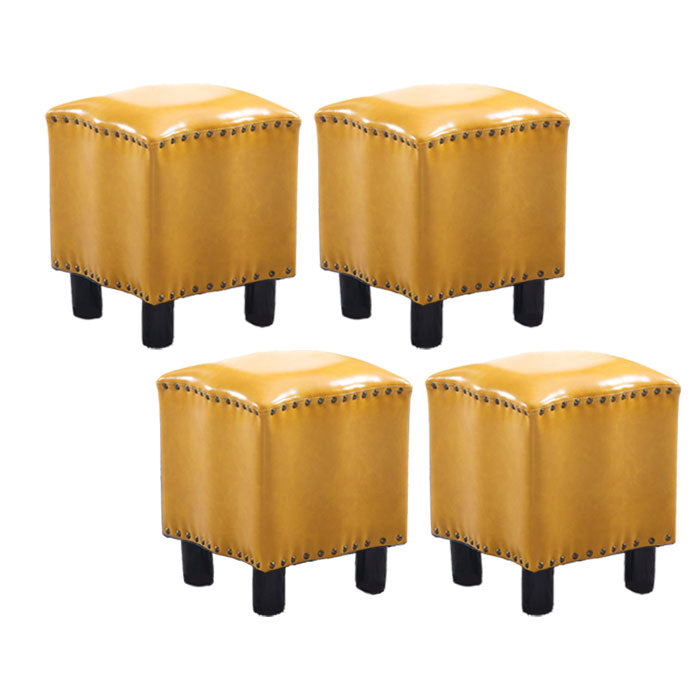 Modern Brown Standard Leather Pure Color Standard for Drawing Room