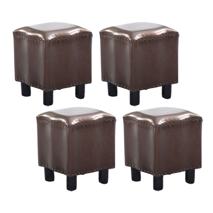 Modern Brown Standard Leather Pure Color Standard for Drawing Room