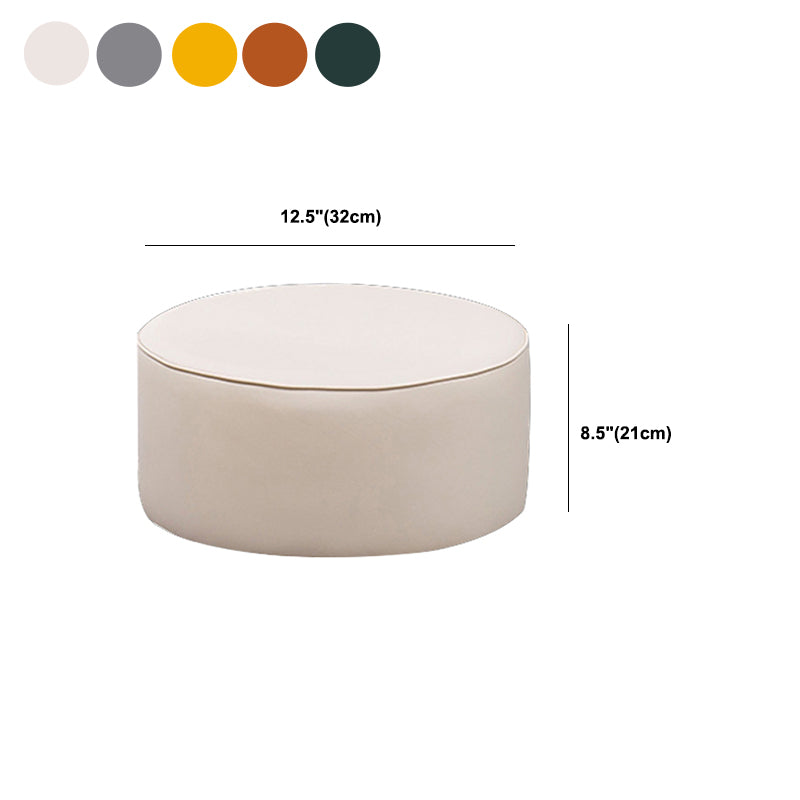 Modern Leather Ottoman Plain Water Resistant Stain Resistant Footstool Ottoman