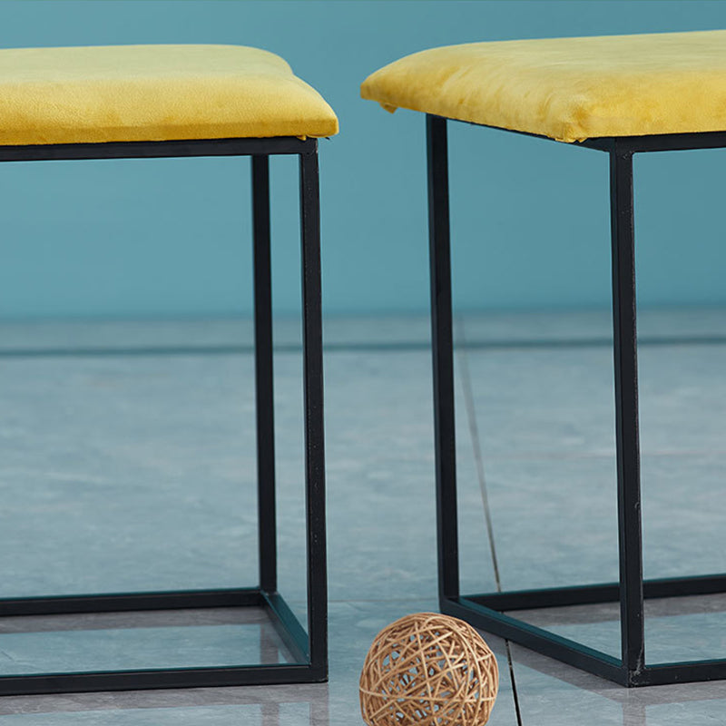 Modern Velvet Target Pouf Plain Square with Storage Stain Resistant Storage Ottoman