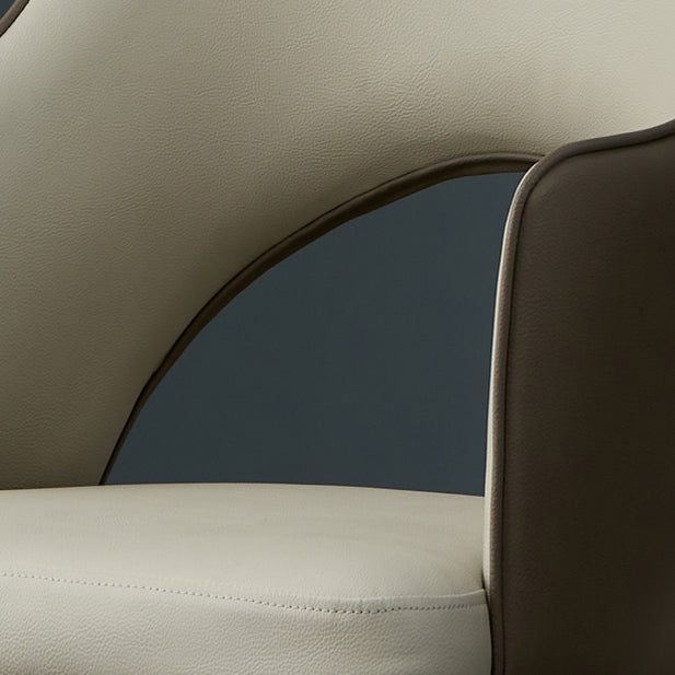 Metal Industrial Dining Chair with Arms Matte Finish Open Back Side Chair