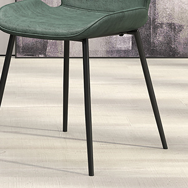 Glam Style Dining Chair PU Leather Dining Room Chair for Indoor