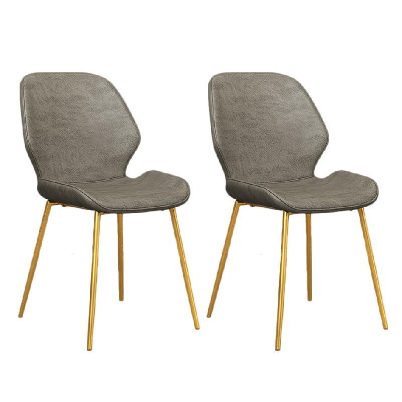 Glam Style Dining Chair PU Leather Dining Room Chair for Indoor