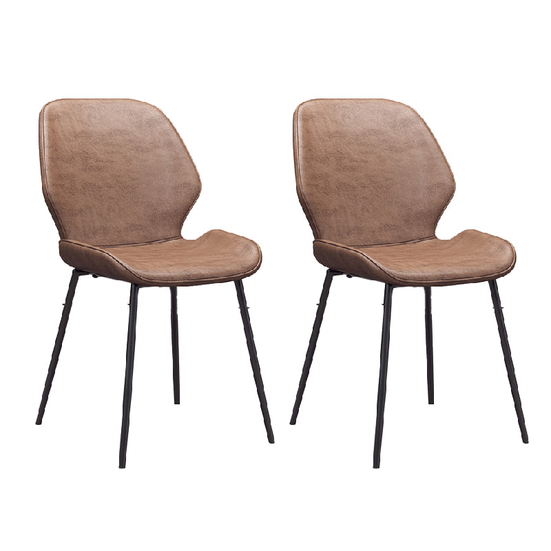 Glam Style Dining Chair PU Leather Dining Room Chair for Indoor